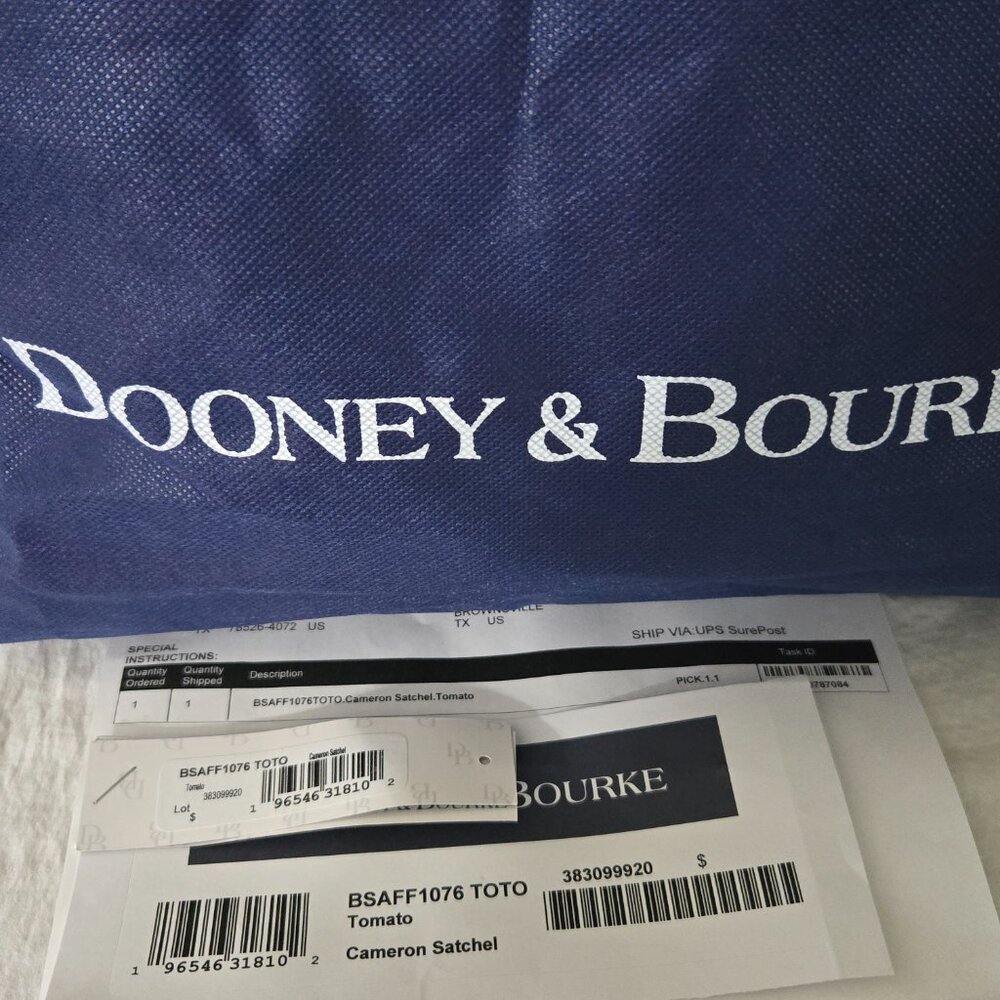 Dooney & Bourke Saffiano Cameron Satchel Crossbody - Picture 9 of 9